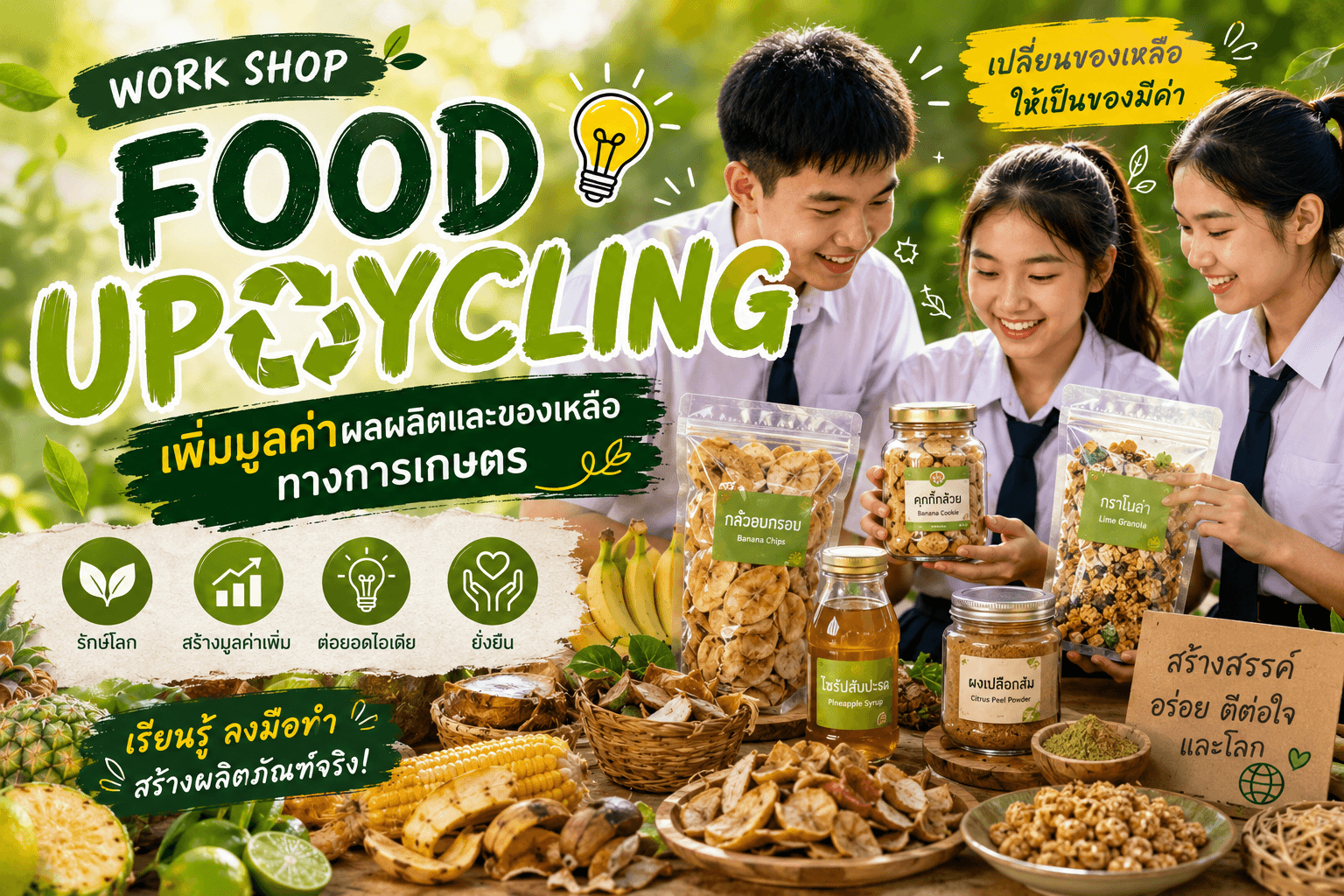 Food Upcycling: เพิ่มมูลค่าผลผลิตและของเหลือทางการเกษตร