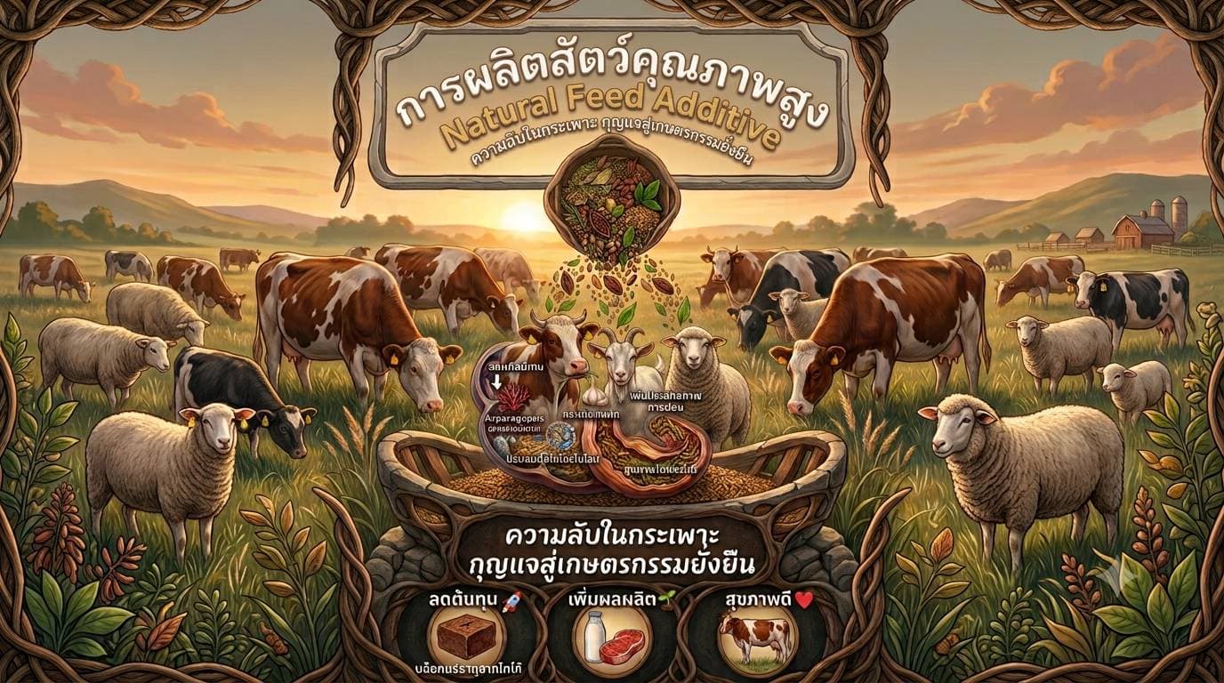 การผลิตสัตว์คุณภาพสูงคาร์บอนต่ำด้วย Natural Feed Additive